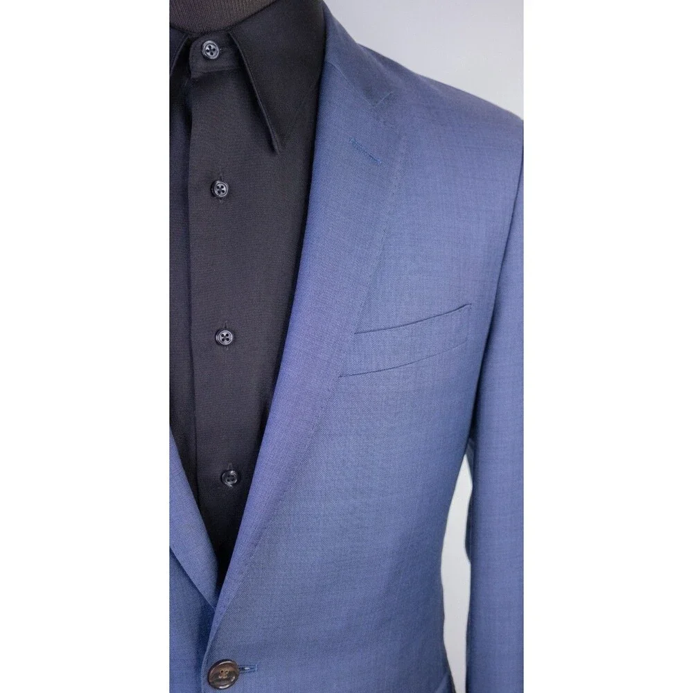 J.Crew Ludlow Tollegno 1900 Sz 38R Wool Sport Coat Blue Two Button Jacket